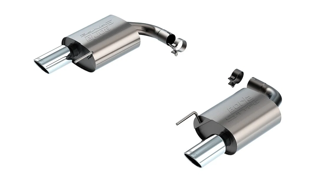 11986 – BORLA Exhaust System Kit, T-304 Stainless Steel With Mufflers 2-1/2 Inch Pipe Diameter Dual Exhaust With Dual...